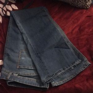 Plus size blue flare jeans